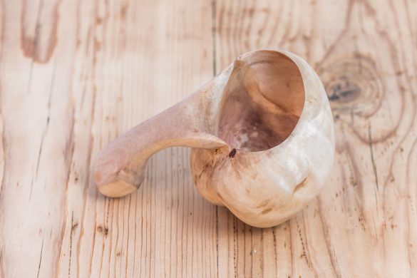 How To Make a WOODEN Cup KUKSA from BIRCH BURL into the FOREST